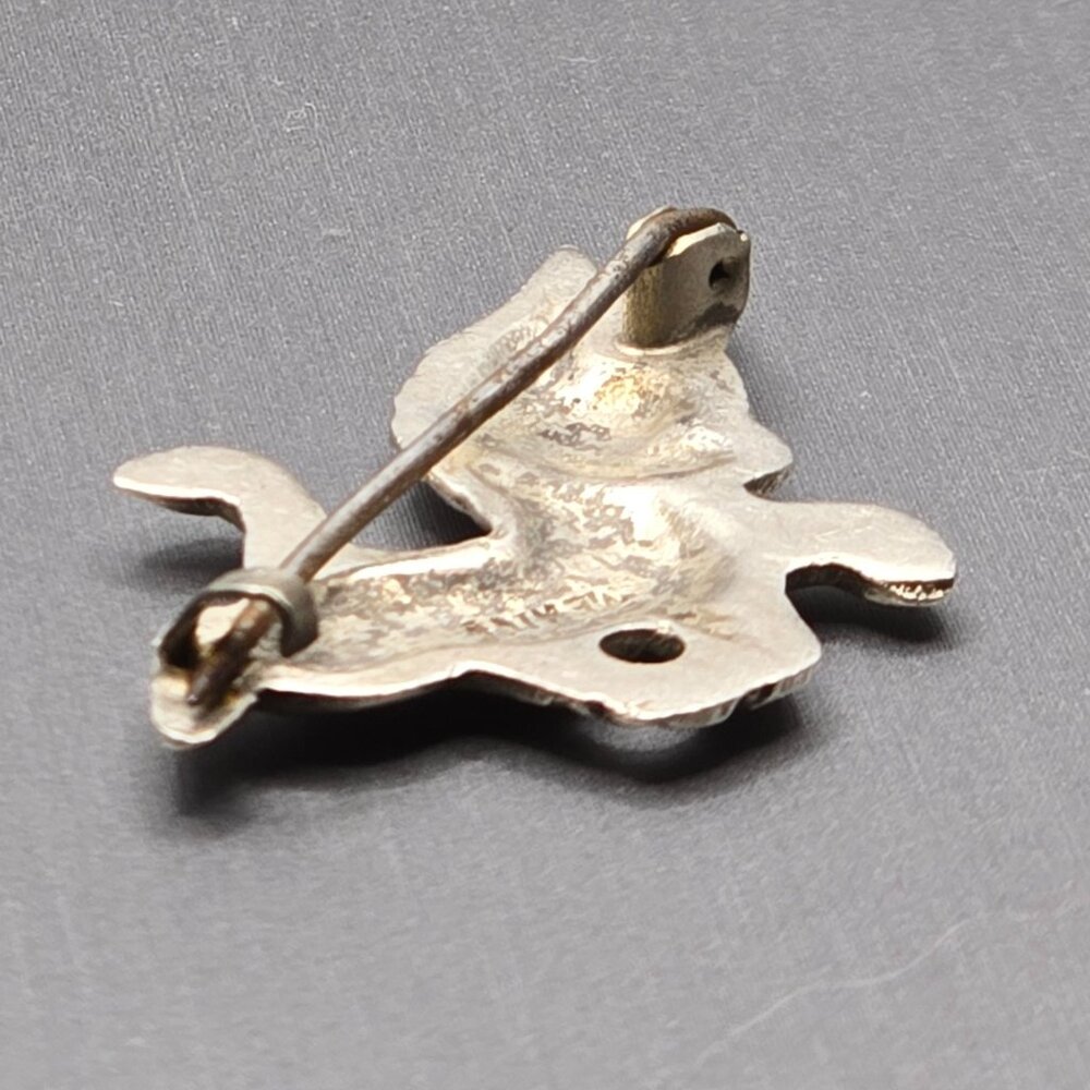 VTG Mexican Silver Dancing Donkey Brooch 1.25" Burro Folk Art 1930s Marked 4.01g - Picture 3 of 6